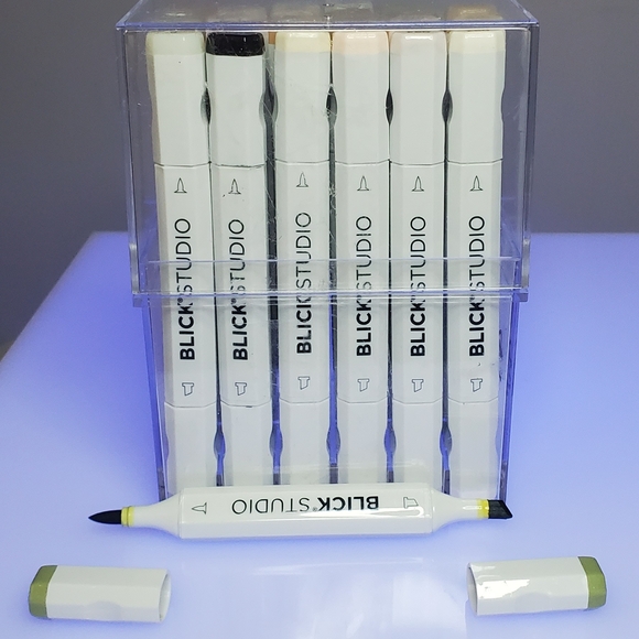 Blick Studio Dual-Tip Brush Markers Set, Portrait Colors Set Of 24 - Picture 1 of 7